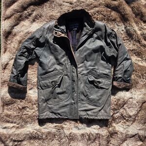 Leather Limited Vintage Distressed Leather Jacket | Rugged Utility Workwear Coat
